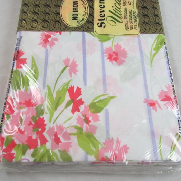 Stevens Utica Mixed Bouquet Full Bed Sheet Set New Sealed Dead Stock Floral - Picture 2 of 10